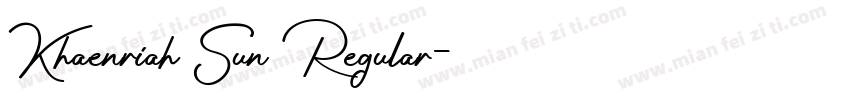 Khaenriah Sun Regular字体转换